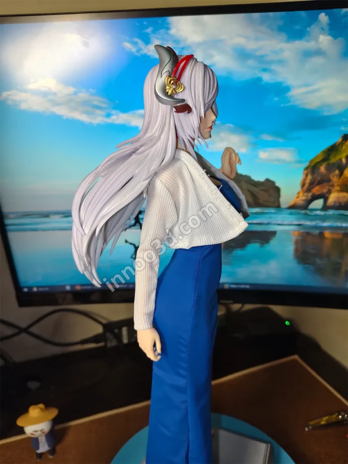 18.5" (47cm) Urban Fashion Anime Girl 1/4 Scale PVC - Blue Dress Statue - Image 6