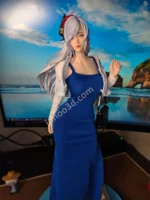 18.5" (47cm) Urban Fashion Anime Girl 1/4 Scale PVC - Blue Dress Statue - Image 3
