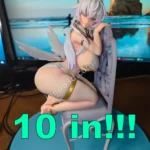 25cm (9.8") Angel Chair Anime Figure 1/6 Scale White Winged Statue