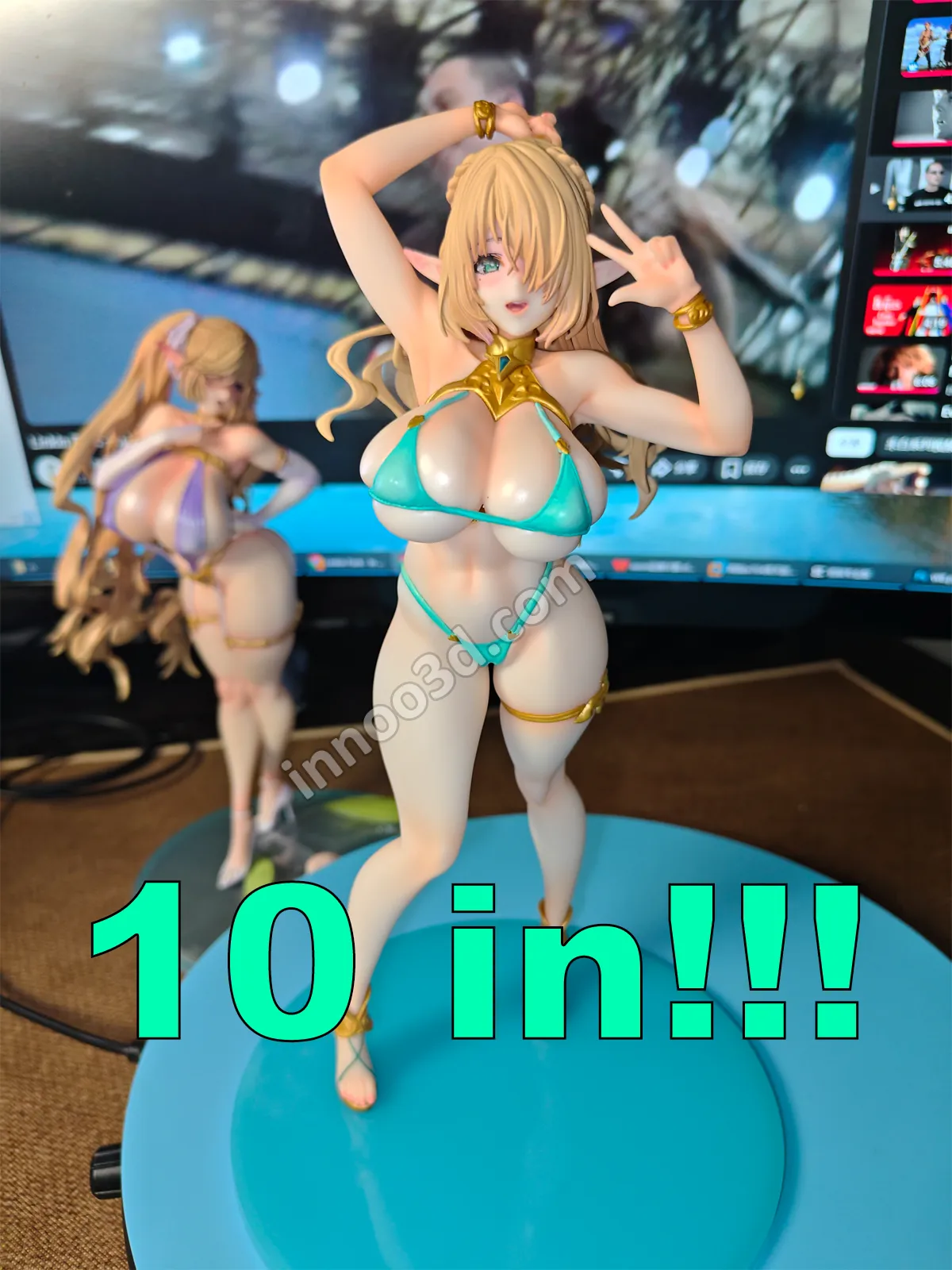 20260602_094635_0 25cm (9.8″) Lunara Summer Cut Elf Swimsuit Figure – Scissors Hand Pose Elf Statue – Bild 1