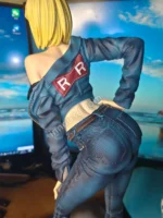 44cm (17.3") Realistic Denim Jacket Figure 1/4 Scale Blonde Short Hair Statue – Bild 2