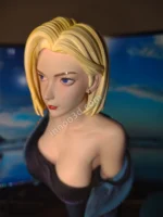 44cm (17.3") Realistic Denim Jacket Figure 1/4 Scale Blonde Short Hair Statue – Bild 3
