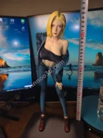 44cm (17.3") Realistic Denim Jacket Figure 1/4 Scale Blonde Short Hair Statue – Bild 4