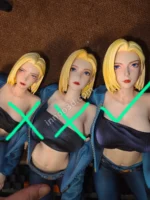 44cm (17.3") Realistic Denim Jacket Figure 1/4 Scale Blonde Short Hair Statue – Bild 6