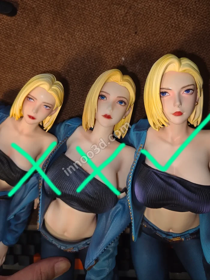 44cm (17.3") Realistic Denim Jacket Figure 1/4 Scale Blonde Short Hair Statue – Bild 6