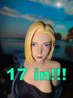 44cm (17.3") Realistic Denim Jacket Figure 1/4 Scale Blonde Short Hair Statue
