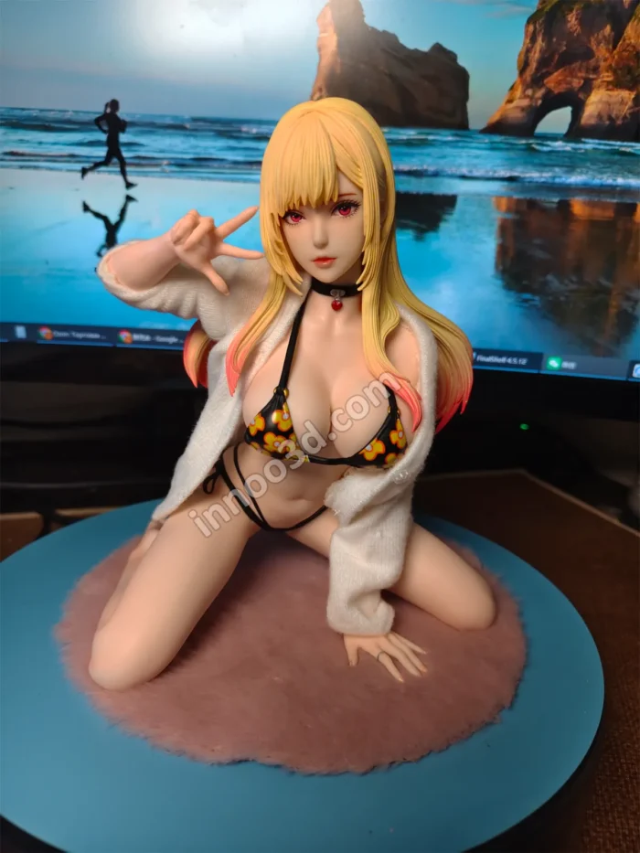 19cm (7.5") 1/4 Beach Beauty Anime Figure Realistic Swimsuit Statue - Image 7
