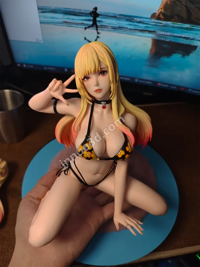 19cm (7.5") 1/4 Beach Beauty Anime Figure Realistic Swimsuit Statue - Image 6